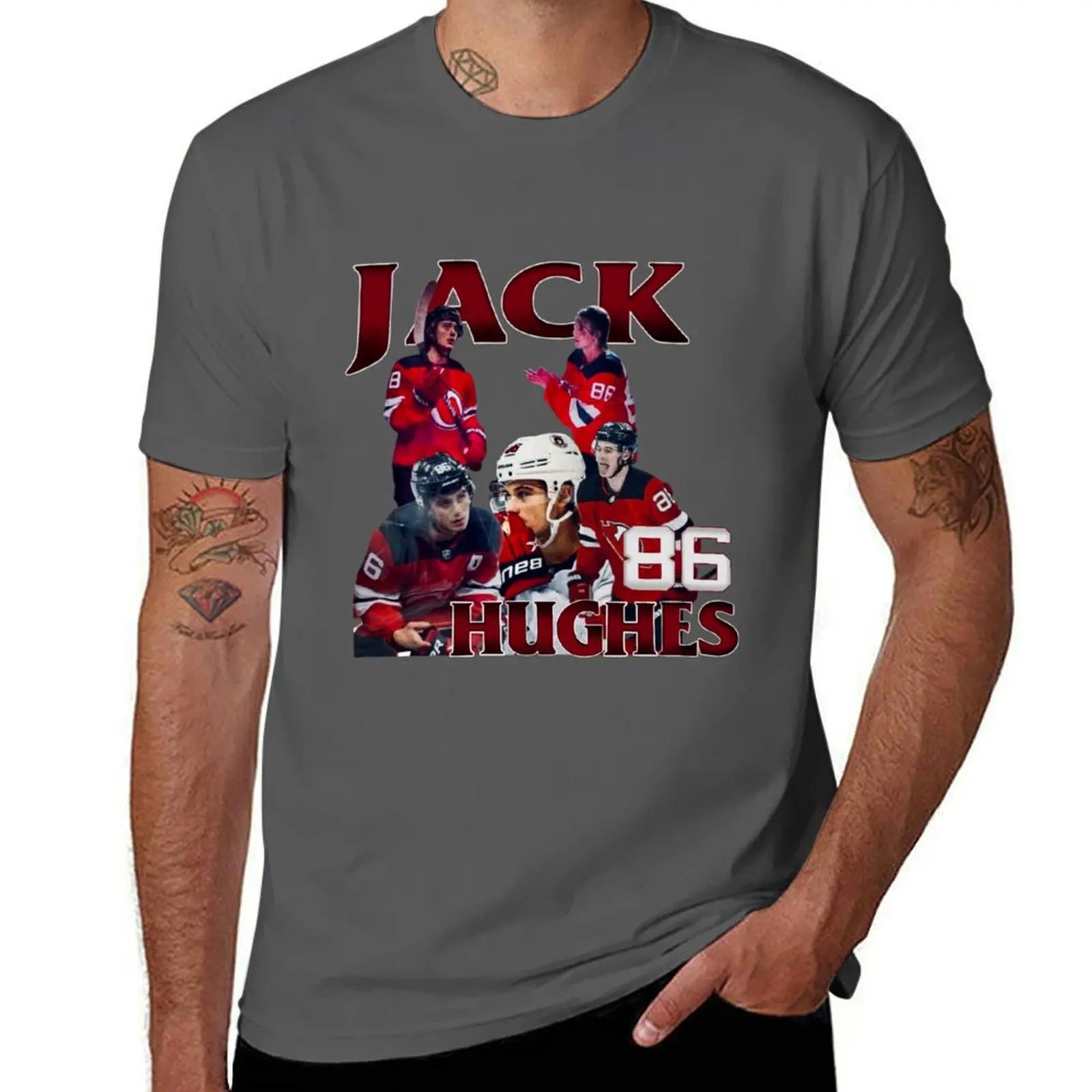 

Jack Hughes American Hockey T-Shirt anime t shirts man clothes custom t shirt oversized t shirt outfits for men XL