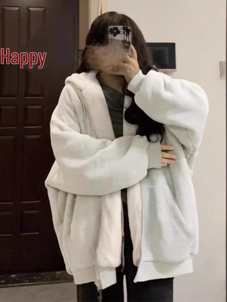 Women's Thick Velvet Padded Cotton Coat with Lamb Wool Lining - New 2024 Winter Style