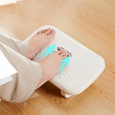 Apoio para os pés ergonômico, rolos de massagem, apoio para os pés com tira antiderrapante, sob a mesa, apoio para os pés para crianças, adultos e idosos