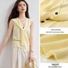 VICTORIA&VERA Women's Detachable Shawl Ice Silk Knit Top
