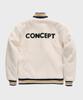 Conceptcollege All Ivory Graduation Cap Patch Varsity Jacket [Unisex]