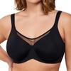 Underwire Unlined Plus Size Bra - European and American Full-Coverage Minimizing Bra