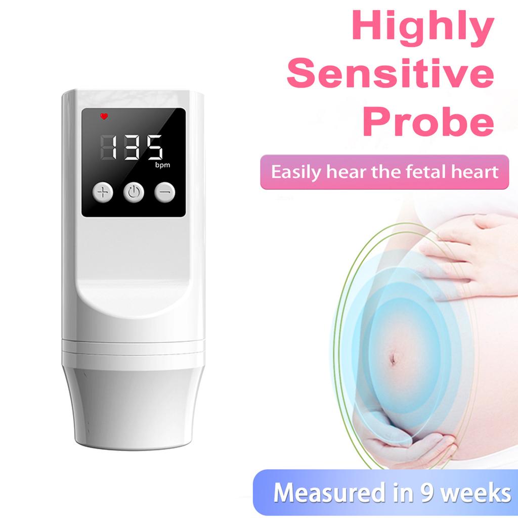 Fetal heart rate monitor for pregnant women at home Fetal heart rate monitor Portable Doppler ultrasound