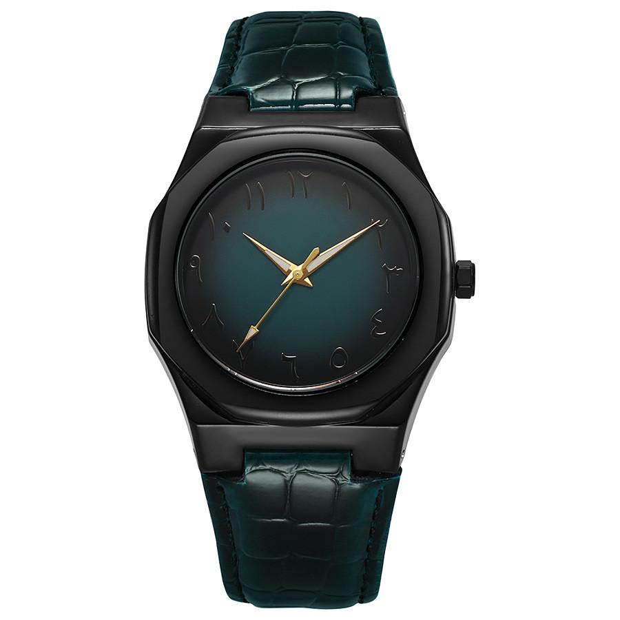 Mens Quartz Watch With Toad Pattern Leather Strap For Business Casual And Gift Use