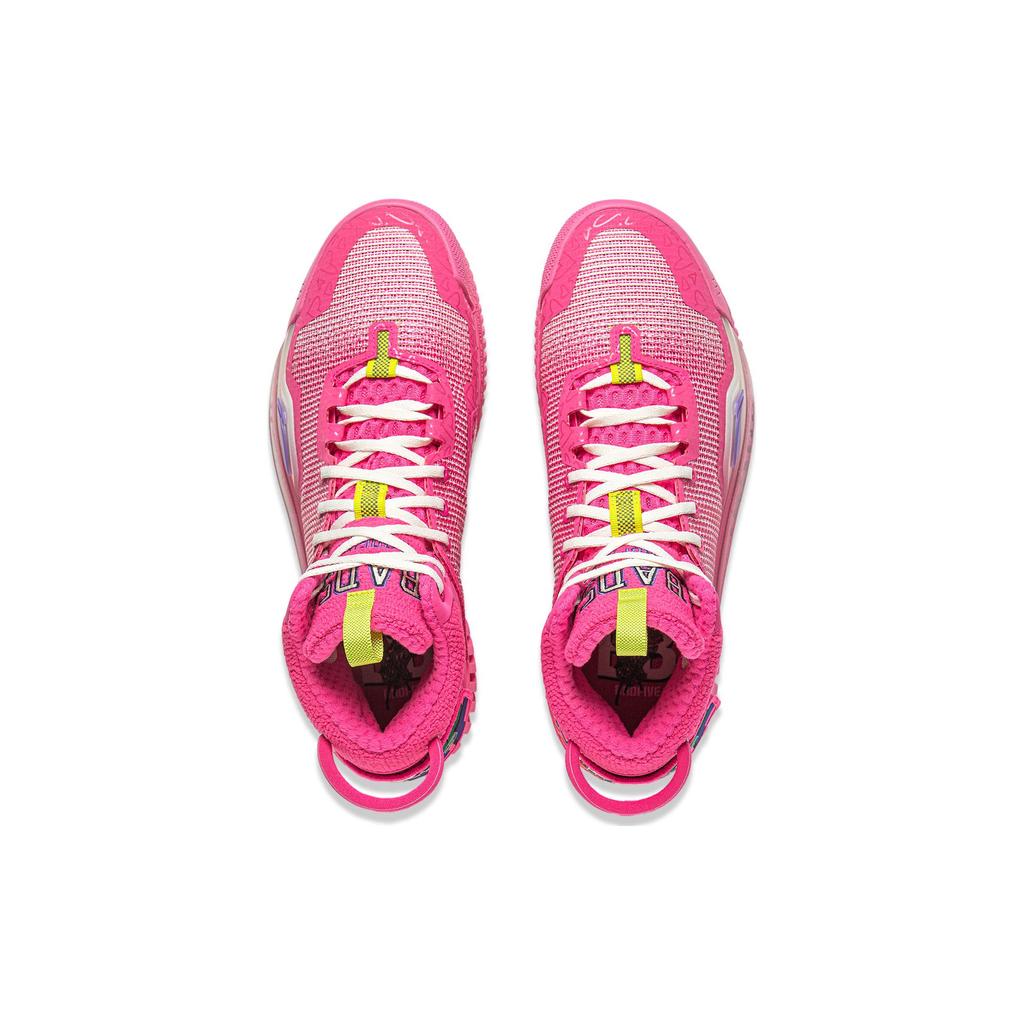 Li Ning Badfive 3 Synthetic Leather Cushioning Slip Resistant Low top Basketball Shoes Men's Pink ABFT015-9