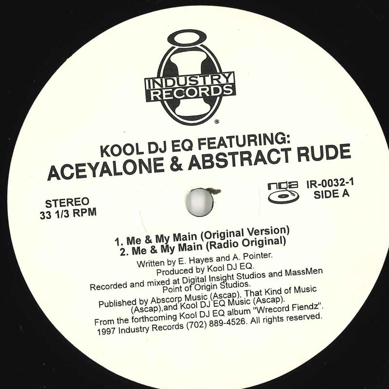 

12-дюймовая пластинка KOOL DJ EQ - Me & My Main IR00321 INDUSTRY 1997 Неизвестный Рэп и Хип-хоп/R&B Б/У