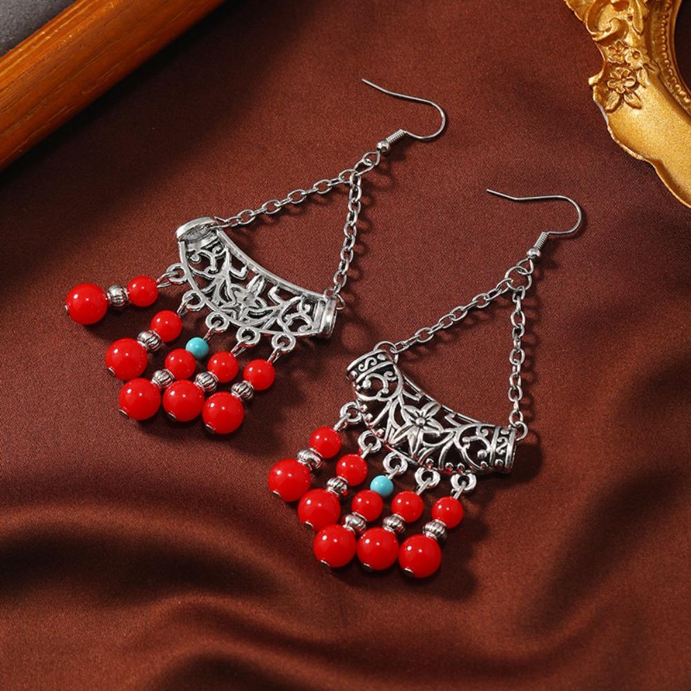 Geometric Ethnic Style Beaded Headdress Tassel Tassel Forehead Headband  Gift