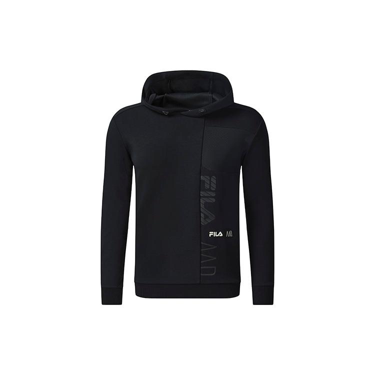 FILA Athletics Sweatshirts Men s Pitch Black Hooded Moderate Regular A11M231211F-BK XXXL
