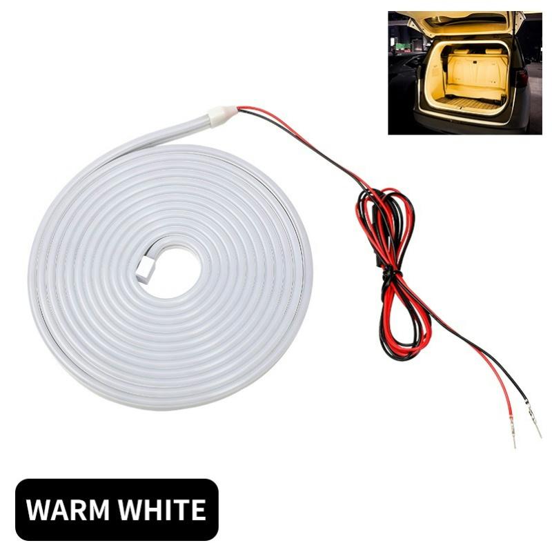 

Гибкая светодиодная лента для эмбиентной подсветки 2/4 м, подсветка салона автомобиля, лампа для чтения, автоматический датчик света 2M теплый белый