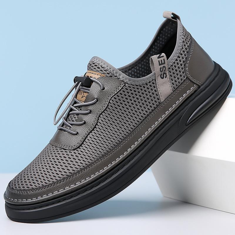 

Новые мужские кроссовки, летние повседневные туфли, кроссовки с одной педалью, дышащая сетка, мужские кроссовки для бега 44 серый