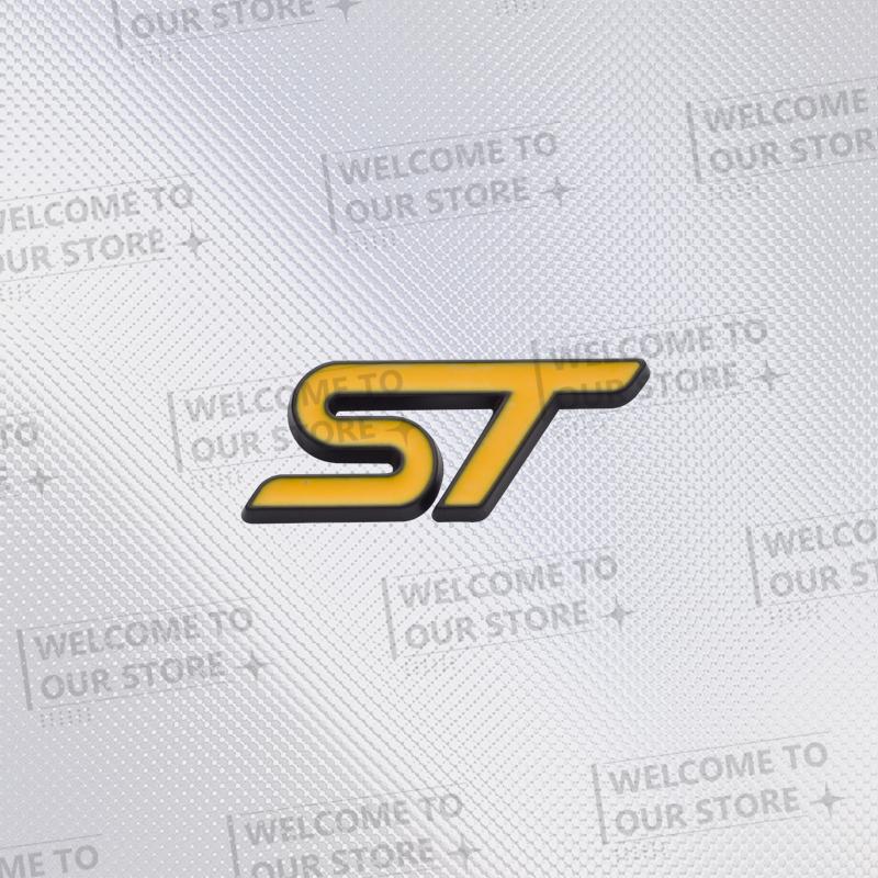 3D Metal ST Car Steering Wheel Badge Sticker Styling Interior Dekoration For Ford ST Line Mondeo Fiesta Focus F-150 Ranger Puma