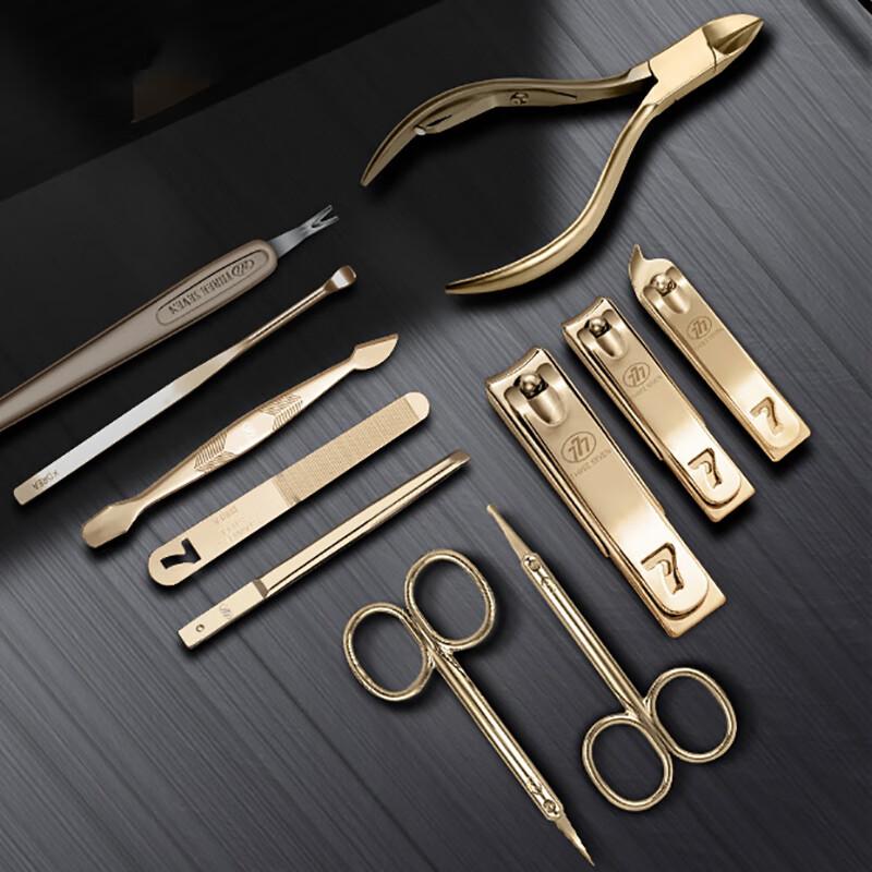 777 Luxury Black Gold 11-Piece Nail Care Set