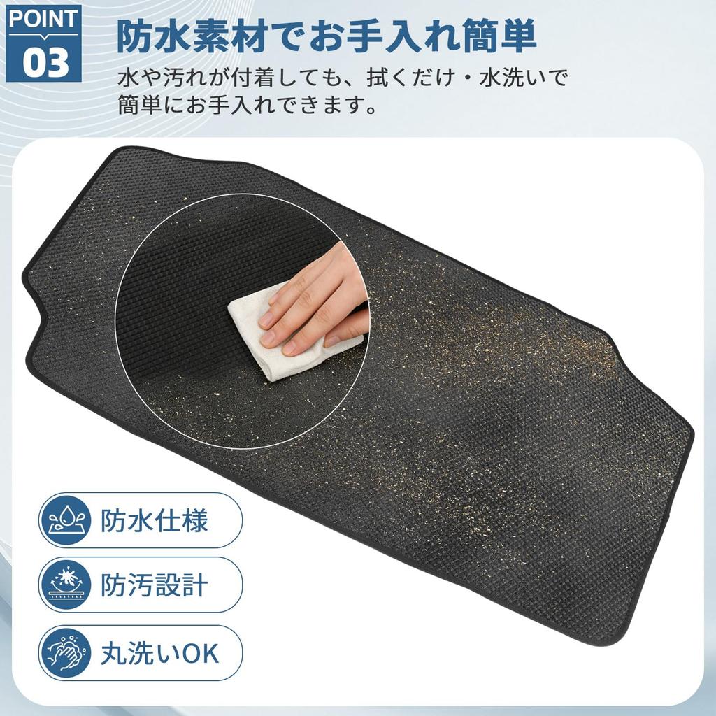 Tresbro [For New Jimny] Luggage Mat for JB64 JB74 Jimny Sierra - PVC Material, Stain Resistant, Scratch Resistant, Waterproof Mat, Double-Sided Anti-S