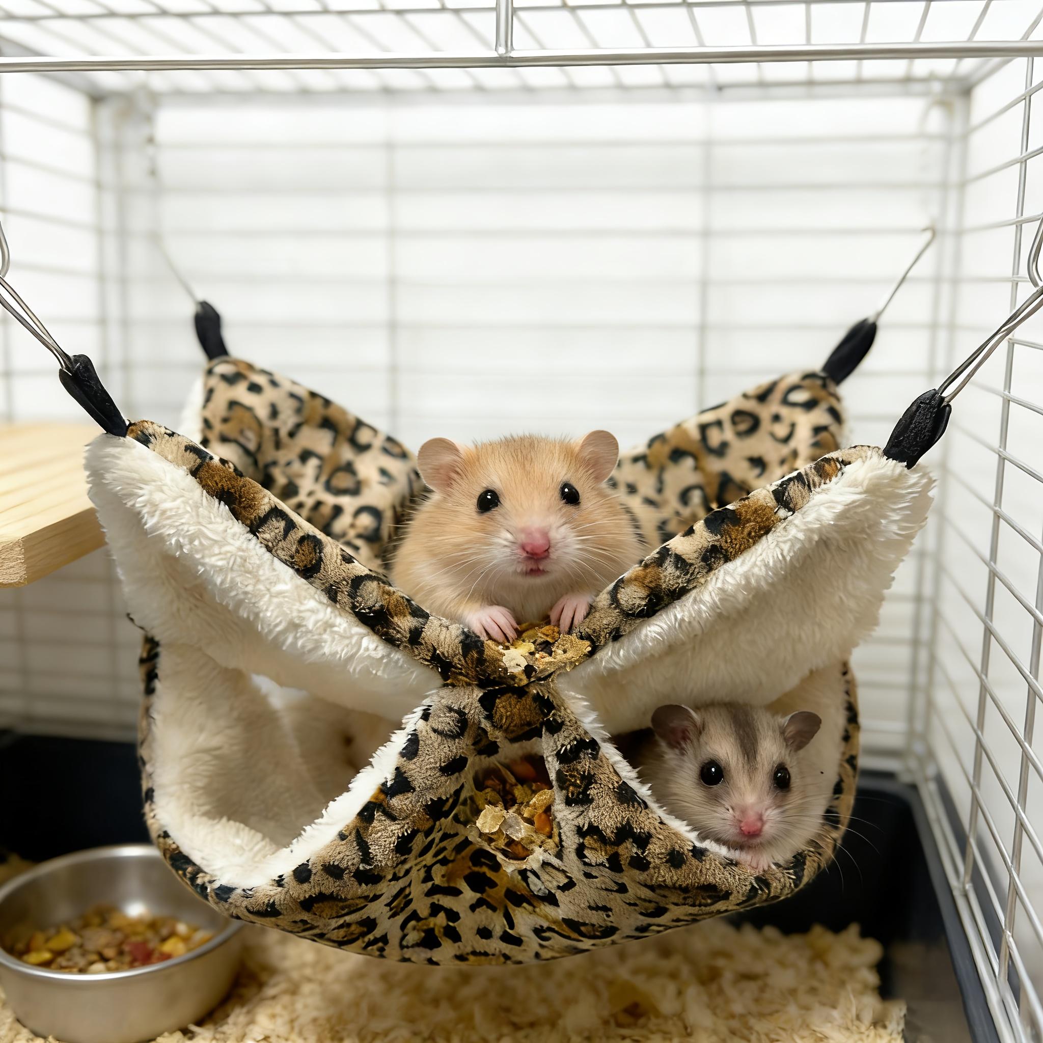 1pcs Sugar Glider Nest Hanging Small Pet Sleeping Nest Sleeping Bag Hanging Nest Hamster Hammock Flower Rat Sleeping Nest Guinea Pig Hiding Nest 20*20 коричневый