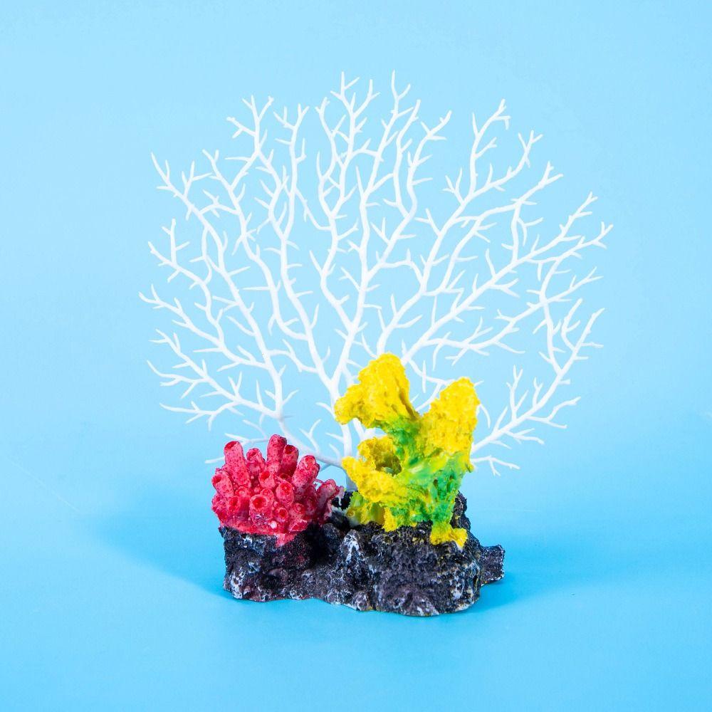 Colorful Fish Tank Landscape Decoration Resin Aquatic Plants Fish Play