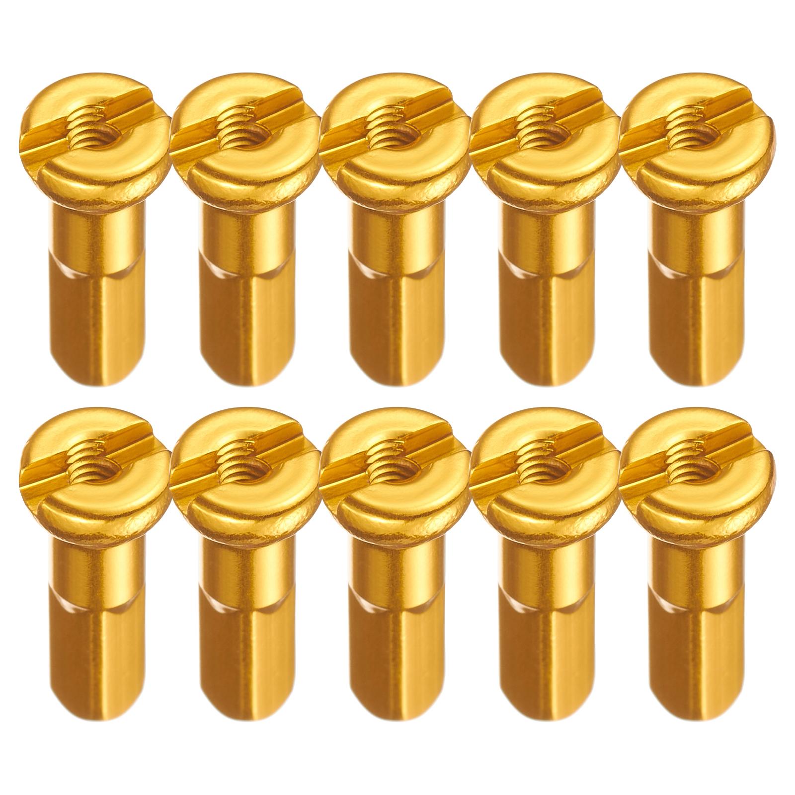 

10 шт. Легкие колпачки для спиц велосипеда, ниппели для спиц колеса, украшение, наконечники для спиц, деталь для горного велосипеда золотой