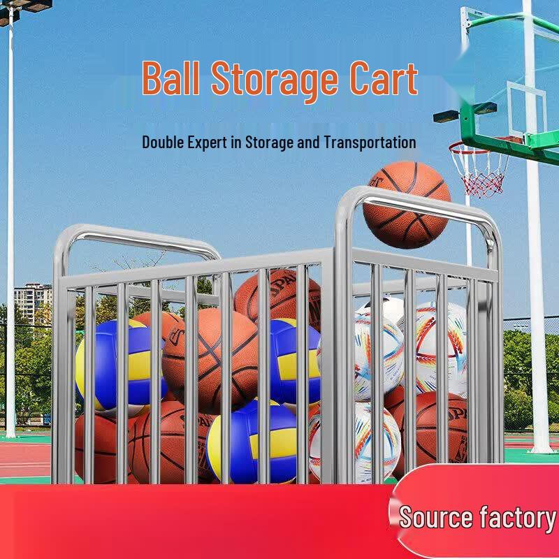 Stainless Steel Multi-Sport Ball Storage Cart