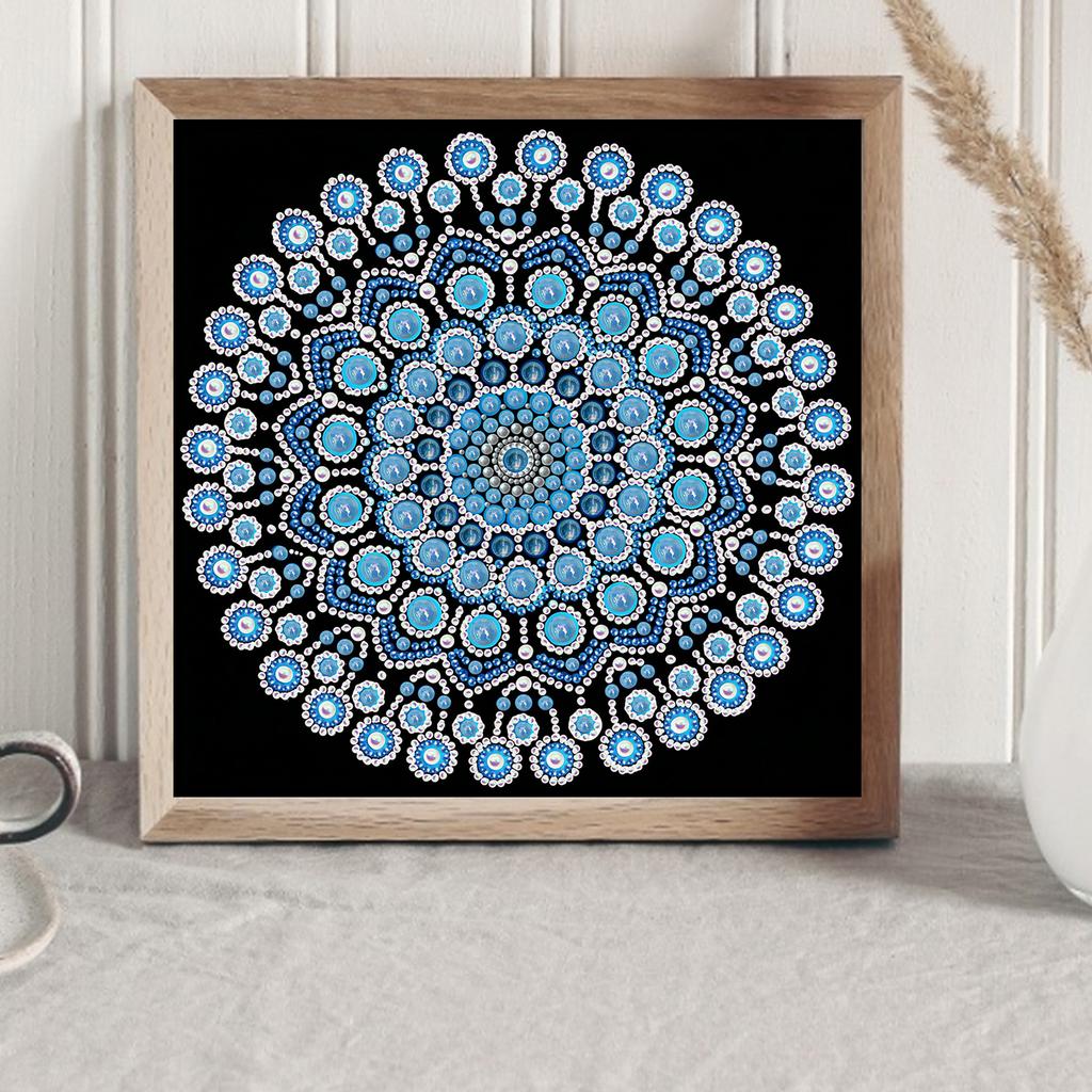 Gör-det-själv Mandala Pärlmålning Konstkit 25x25cm Pärlkonstmålning Utan Ram för Vuxna Nybörjare Hemväggdekor