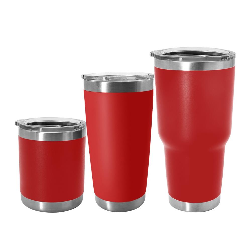 Stainless Steel Mug Vacuum Powder Coated Vacuum Insulated Coffee Double Wall Custom logo 20oz 30oz 20oz(566.99g) красный
