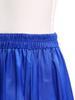 Ladies Spanish Dance Skirt Flamenco Style Ruffled Trim Irregular Hem Satin Elastic Waist Big Swing Skirt