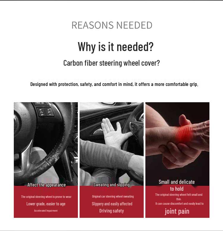 Steering Wheel Cover for Ford: Focus, Mondeo, Escort, Edge, Fiesta, EcoSport, Mustang