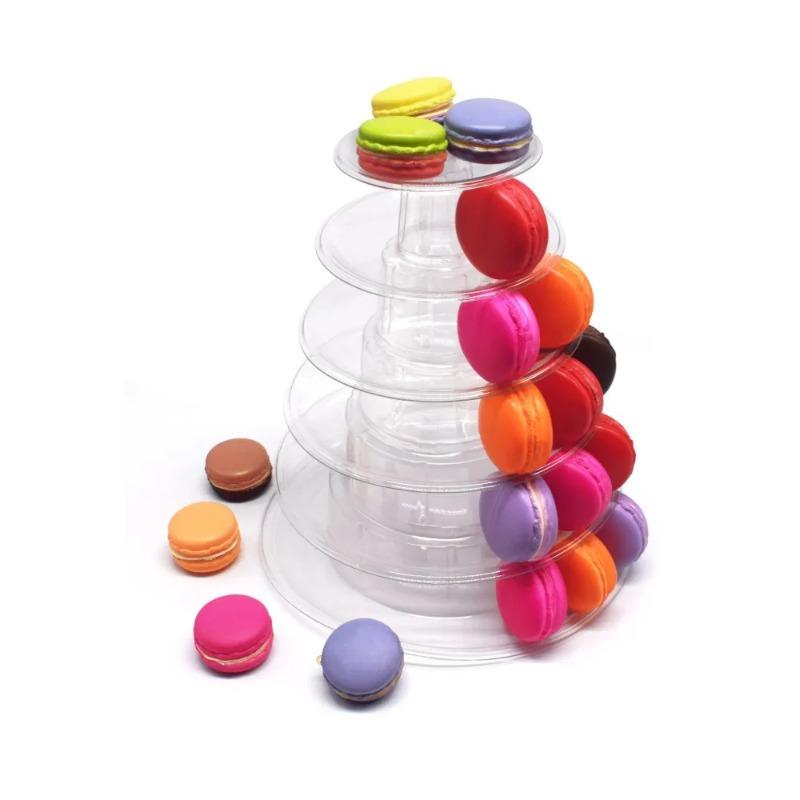 Macaron Display Stand Cupcake Tower Rack Cake Stands PVC Tray for Wedding Birthday Cake Decorating Tools Bakeware Cake Tools