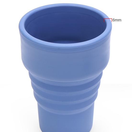 Collapsible Silicone Travel Cup 12oz Portable Foldable Coffee Mug for Camping Hiking Commuting Leakproof Eco-Friendly Water Bottle with Wide Mouth
