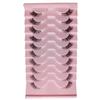 Charming and Sophisticated Fox-style Oblique Flying False Eyelashes, Half Eyelashes, Thick and Curly, Pack of Ten for Makeup