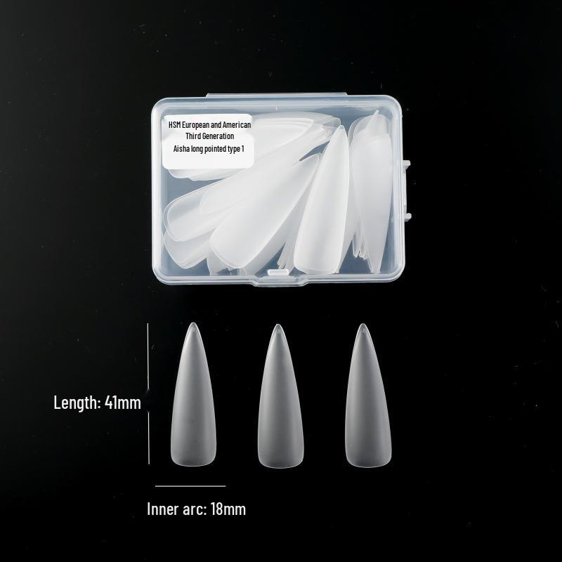 Huashengmei 3rd Gen Seamless Frosted Ultra-Thin False Nails Refill