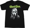Scream New Adult T-Shirt Ghostface Below Green Name