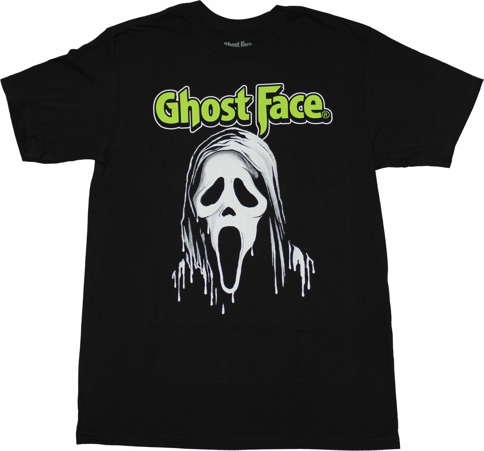 Scream New Adult T-Shirt Ghostface Below Green Name XXXL