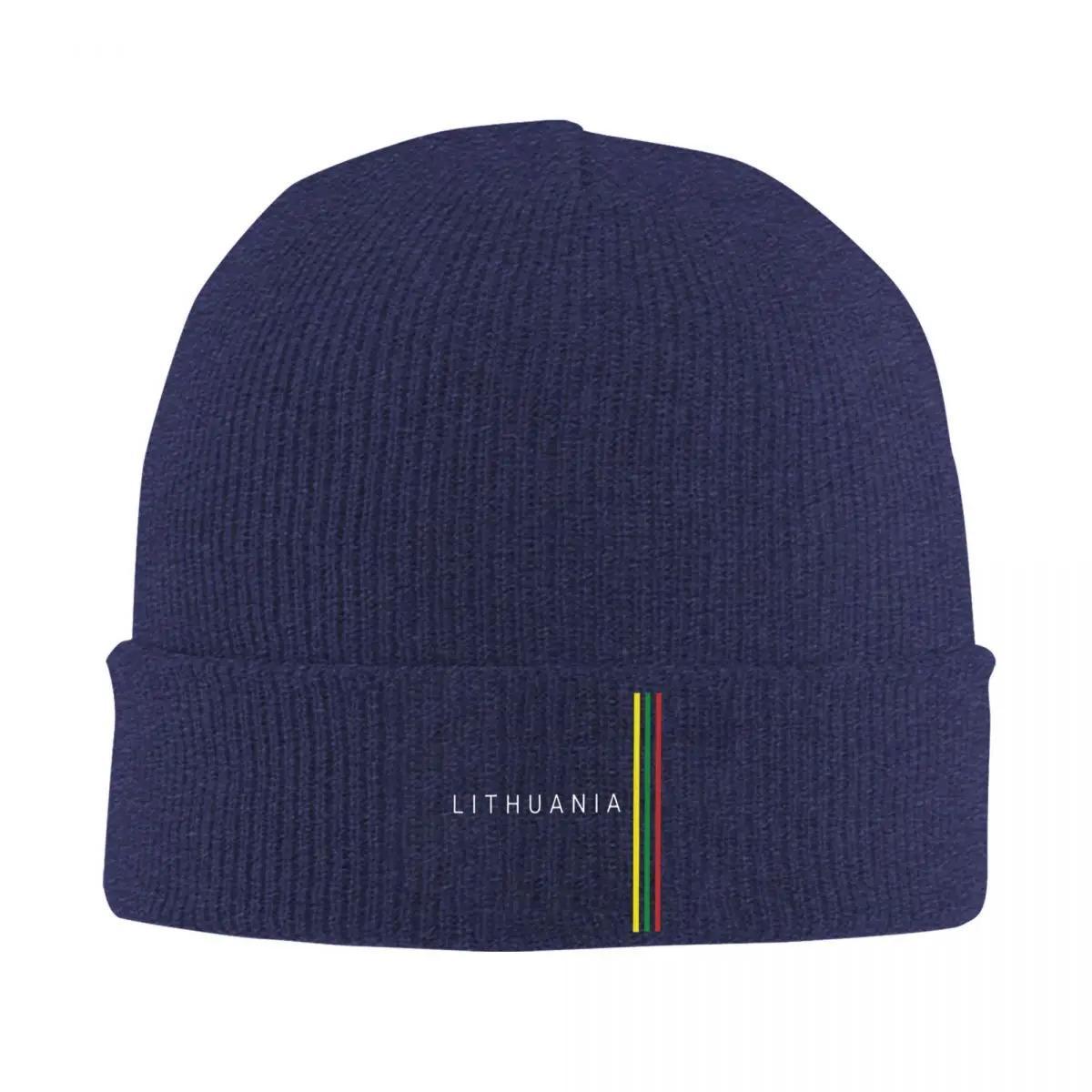 

Lithuania Flag Lithuanian Knitted Caps for Women Men Skullies Beanies Autumn Winter Hats Acrylic Casual Cap