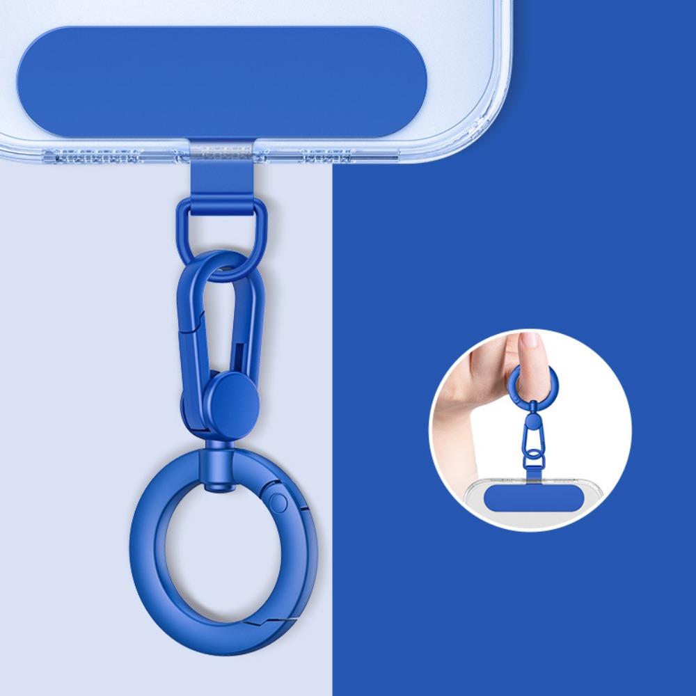 Stainless Steel Phone Lanyard Clip Patch Detachable 360° Rotatable Phone Case Hanging Rope Snap Ultra-thin Anti-lost