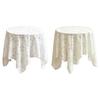 Jacquard Round Tablecloth, Sunflower Pattern Decorative Table Cloth, Lace Fabric Dinner Table Cover for Wedding Party Restaurant Banquet Decor