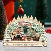 Handmade Xmas Village House Xmas Tree Christmas DIY Assemble  Mall Window Displays