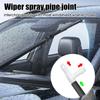 Car Windscreen Washer Joiner Pipe Connector T Piece Straight 3 Way Y Piece Air Fuel Water Petrol Wiper Washer Nozzle Hose White