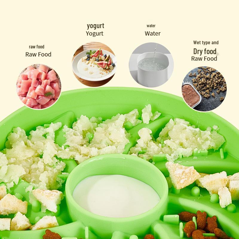 Anti-Tip Slow Feeder Dog Bowl for Medium to Large Dogs