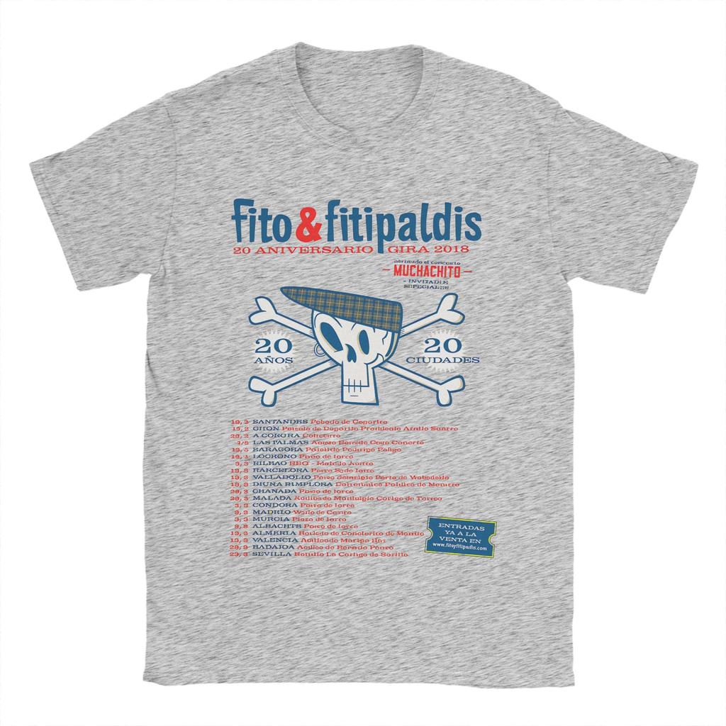 Fito Fitipaldis Musikband Poster Herren T-Shirt Lustige T-Shirts Kurzarm Rundhals T-Shirts Baumwolle Grafikbekleidung