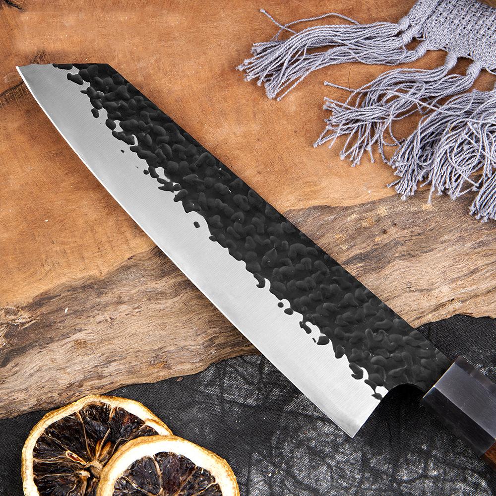 8 Inch Kiritsuke Knife 7Cr17MoV Stainless Steel Blade Wood Handle Chef Slicing Vegetables Cleaver Meat Handmade Kitchen Knives