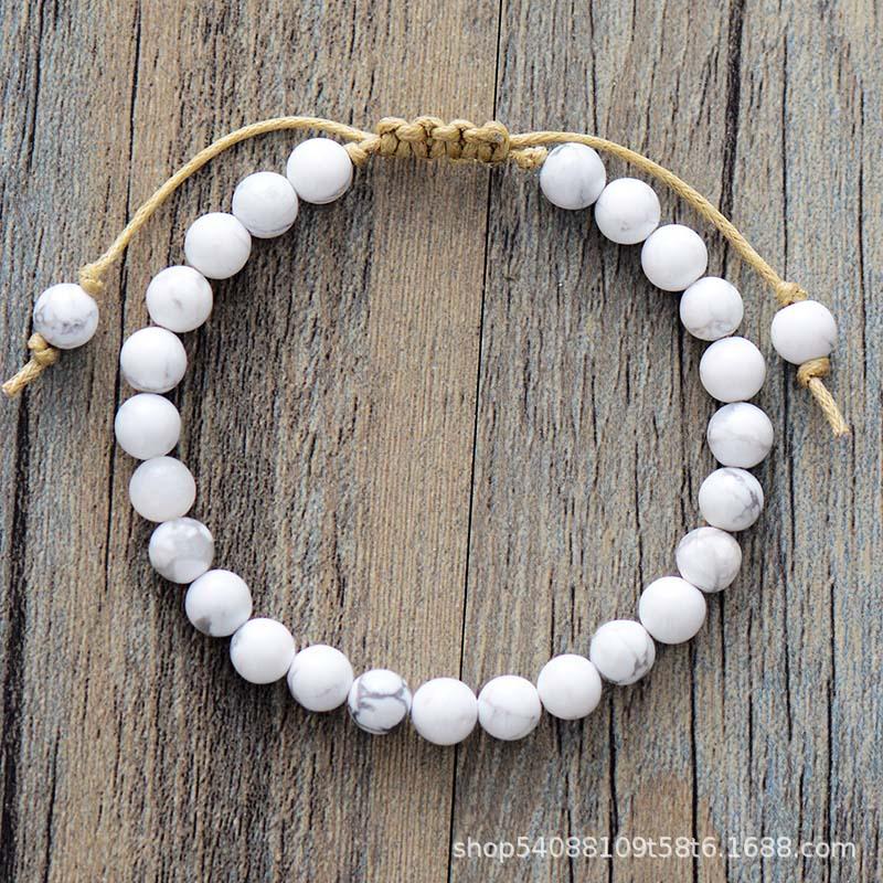 Simple Natural Stone Handmade Beaded Bracelet Couple Bracelet Popular Jewelry