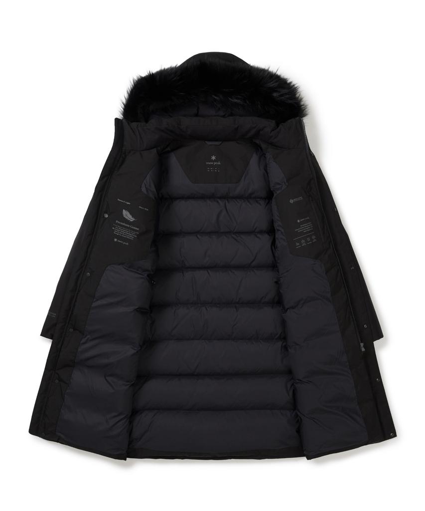 Snowpeak Apparel Dri-Peak Windstopper Long Heavy Down Jacket (S25Wmpdj06) Black