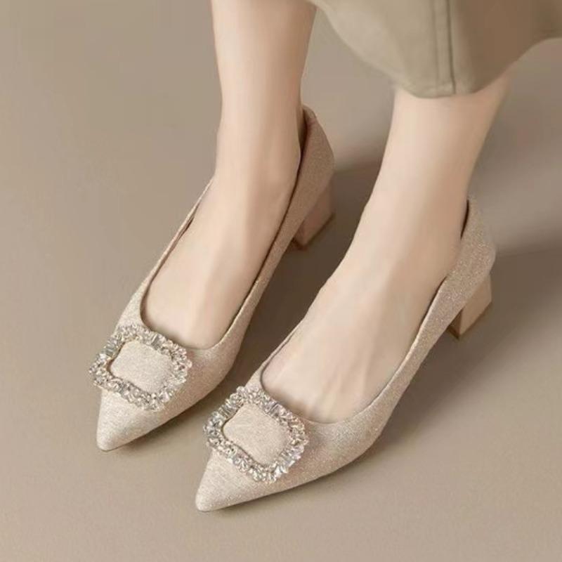 

Женская весенняя новая роскошная дизайнерская женская обувь со стразами, уличная повседневная удобная женская обувь без шнуровки на высоких каблуках, большой размер