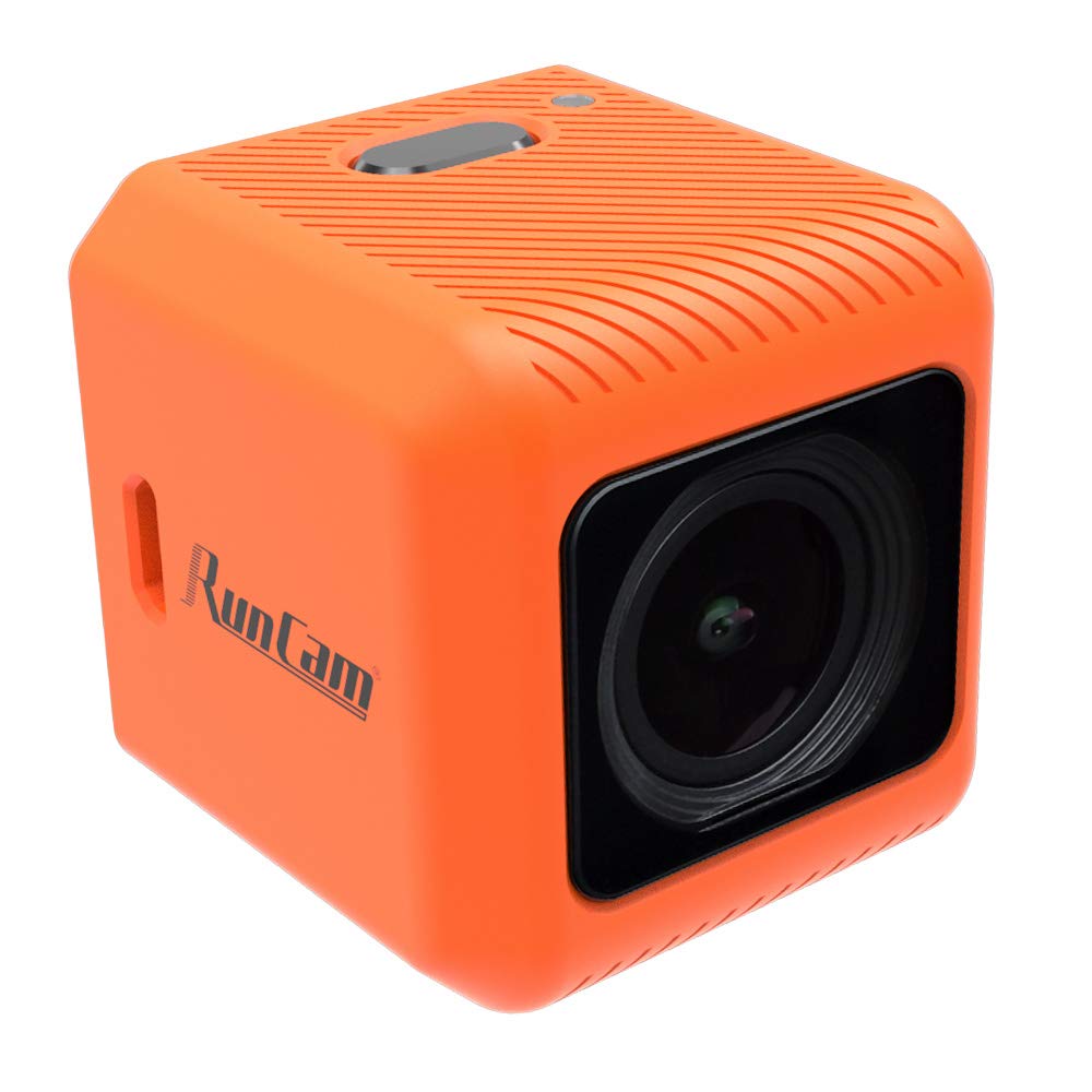 

RunCam 5 Compact FPV Camera with 4K Easy Setup with QR for RC and Long Recording Orange Recording, Ultra-Lightweight (56g), Resolution, Shockproof, помаранчевий