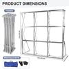Pop Up Display Stand Detachable Portable Backdrop Booth Frame Lightweight Foldable Support Bracket for Wedding Exhibition Events