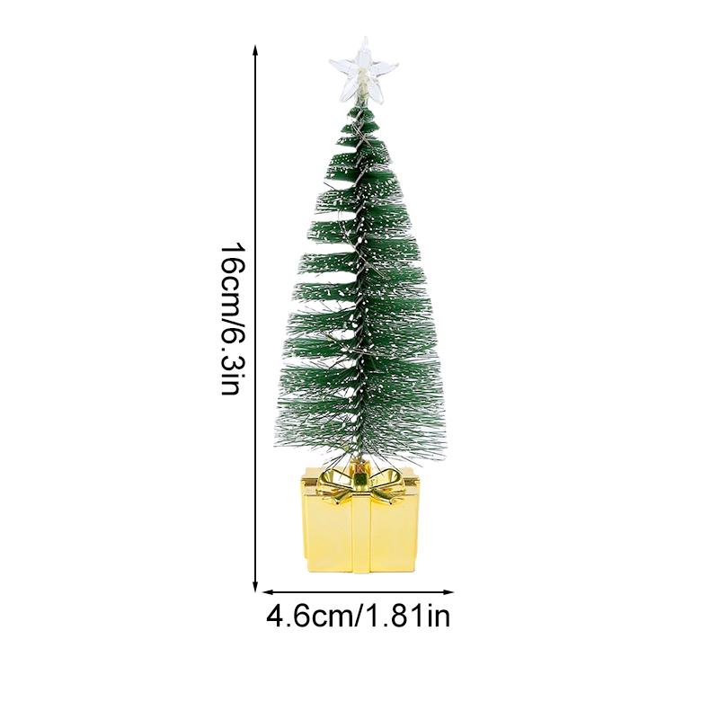 1Pc Night Light New Year Party Christmas Tree Mini Colorful Luminous Xmas Tree DIY Home Decor Candle Lamps Ornaments LED