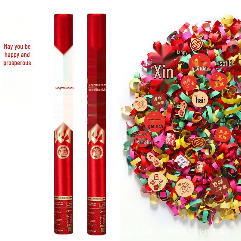 Festive Resumption Confetti Handheld Celebrations for Grand Openings and Ceremonies