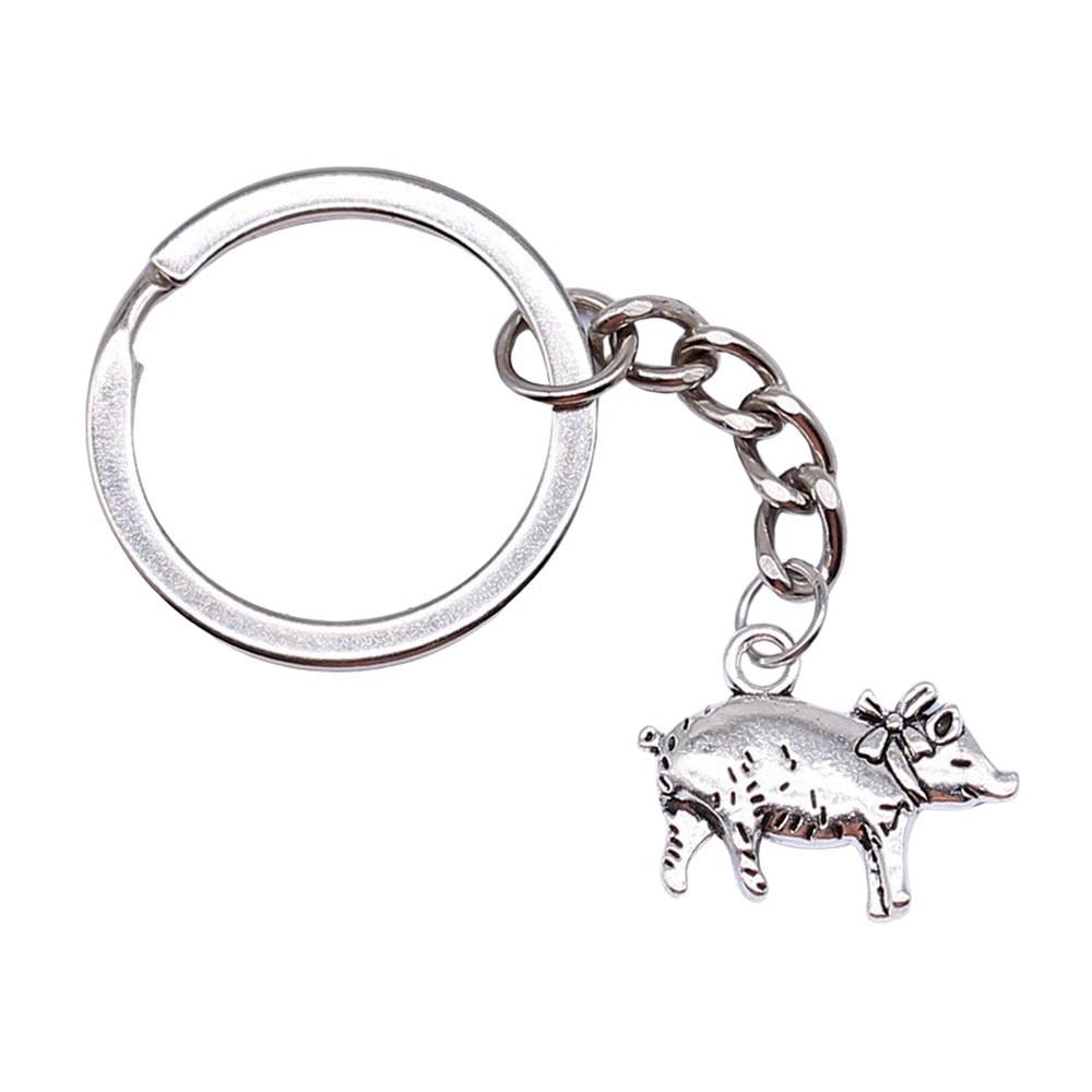 Cat Keychain Poultry Charm Pet Lover Key Holder 28mm Ring