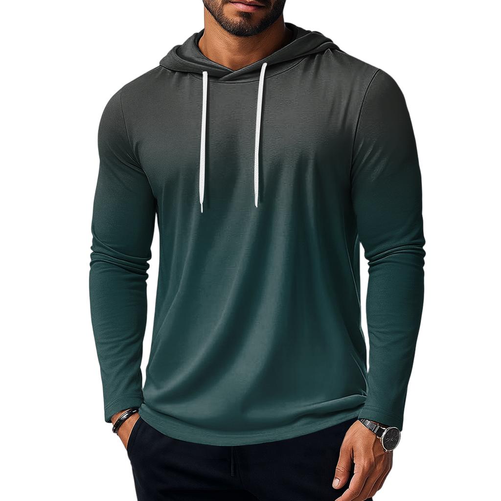 Pánská mikina volné jednobarevné venkovní teplé prodyšné tričko