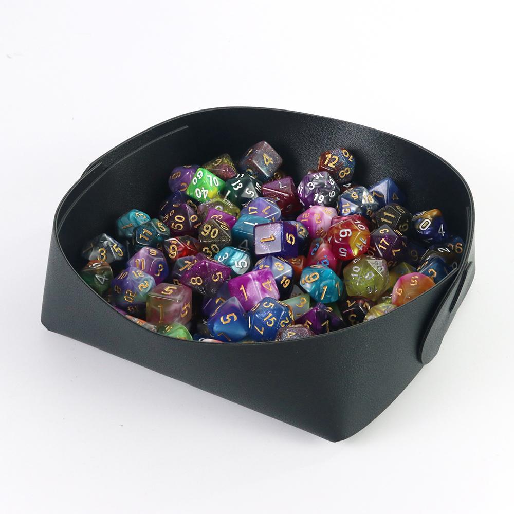 Pu Leather Tray, Dice Poker Card Board Game Storage, Square Desktop Storage Box Desk Sorting Box