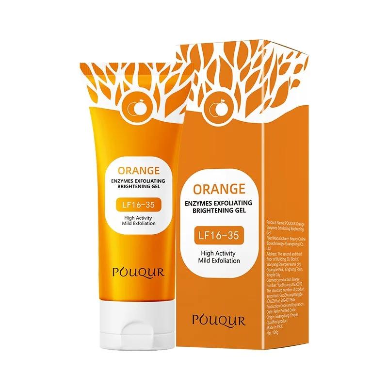 

New Orange Facial Exfoliate Gel For Deep Moisturizing Pore Cleansing Gentle Facial Scrub Body Cleansing Gel Dead Skin Remover